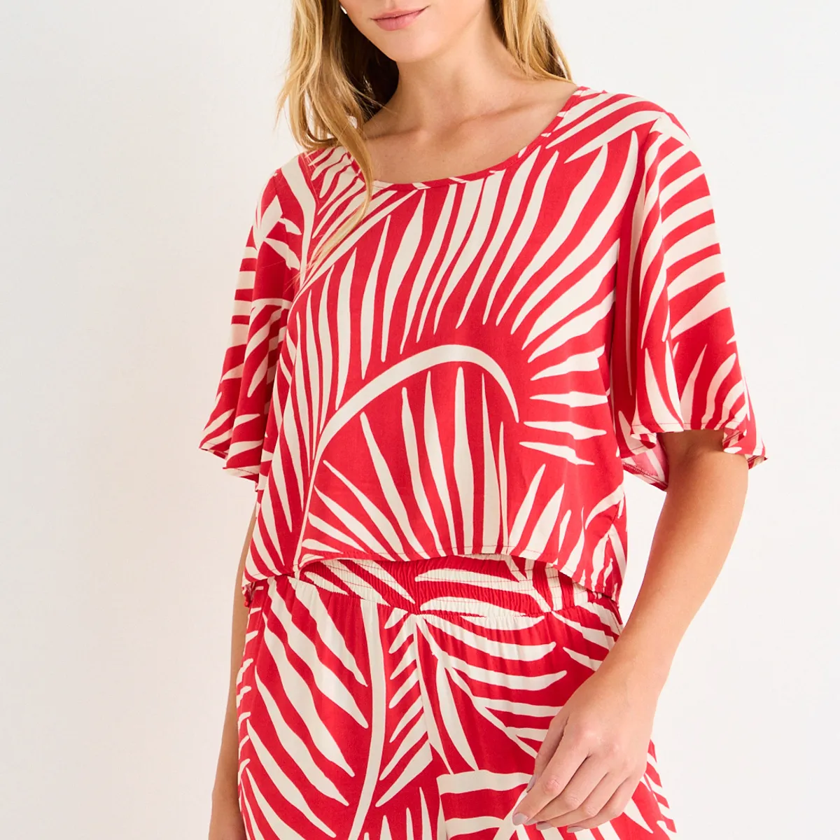 ASH - Polera Manga Corta Fantasia Mujer Rojo Ash