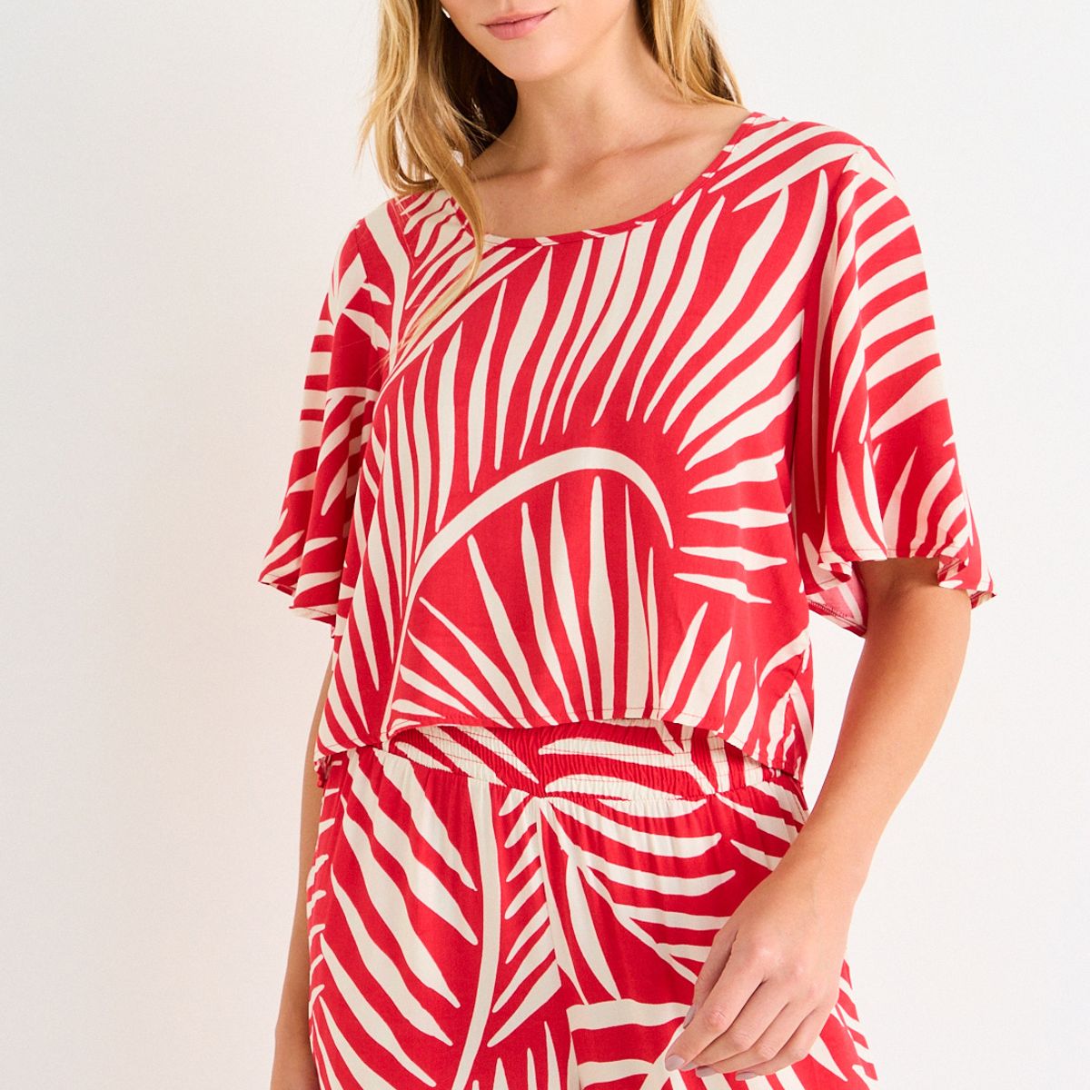ASH - Polera Manga Corta Fantasia Mujer Rojo Ash