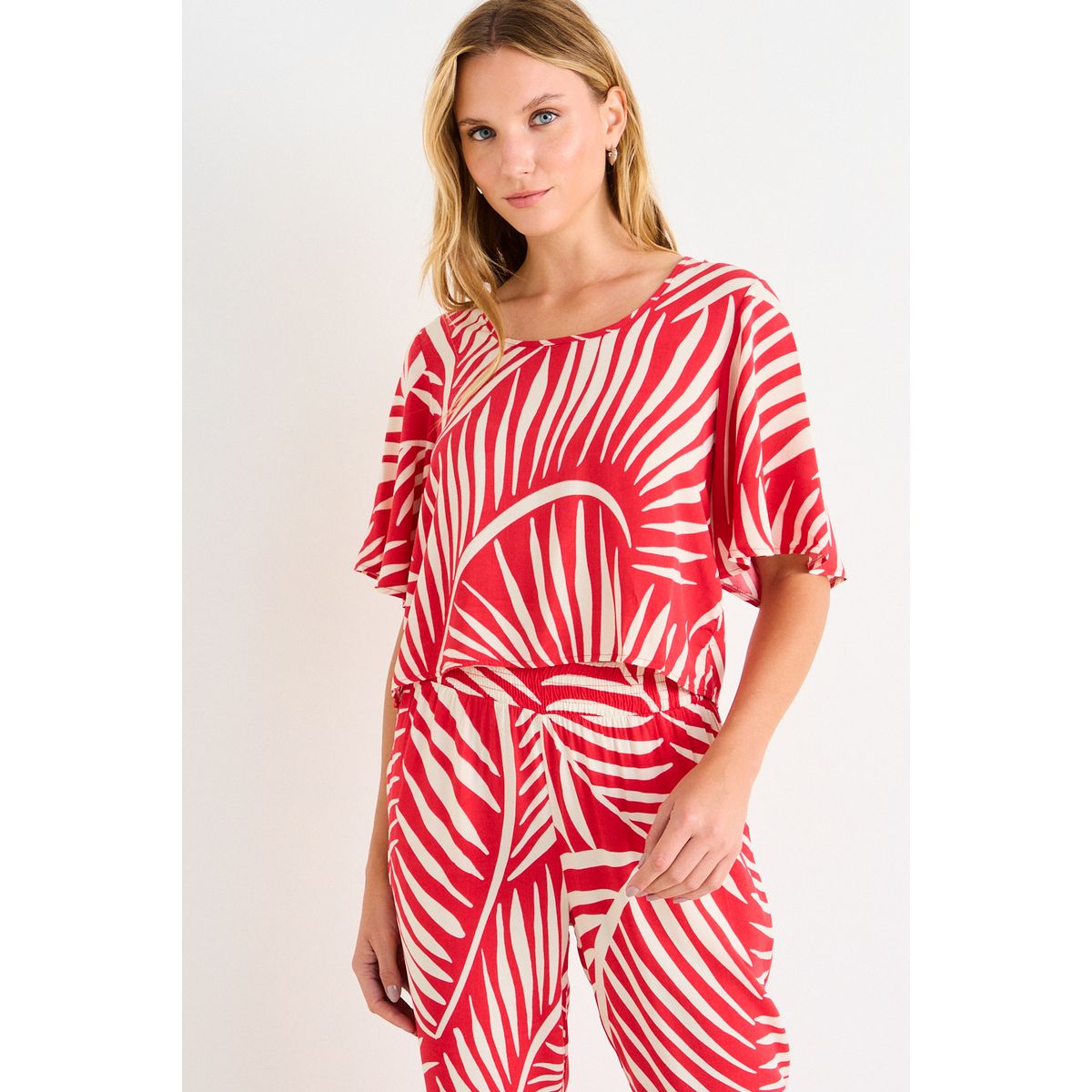 ASH - Polera Manga Corta Fantasia Mujer Rojo Ash