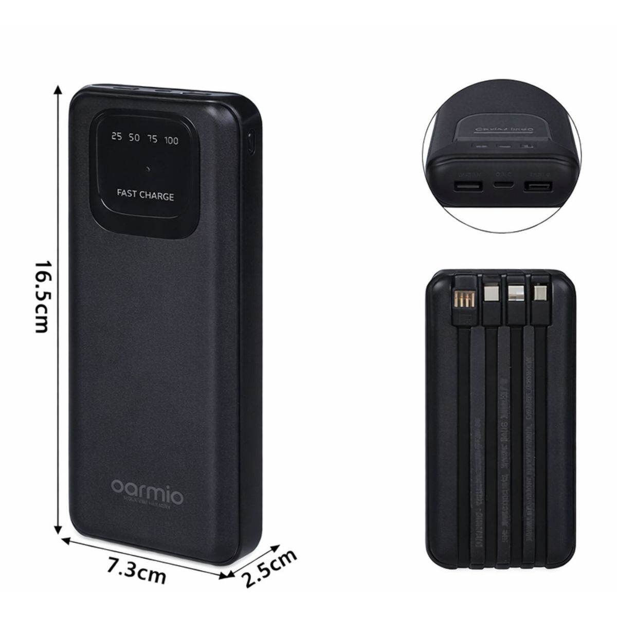 GENERICO - Batería Externa Power Bank 22000 Mah Negro Powerbank