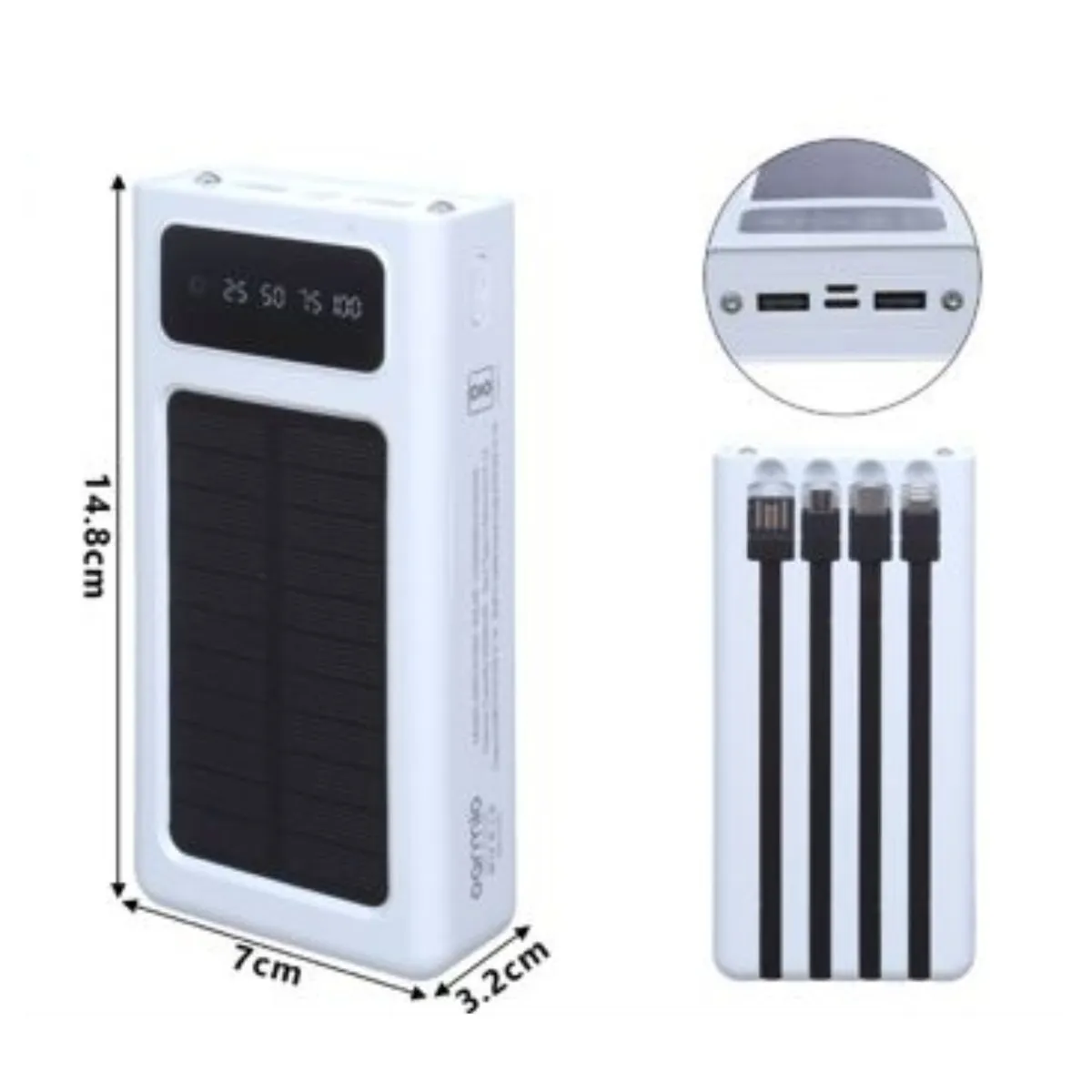 Batería Externa Power Bank 20000 Mah Blanco Powerbank, marca GENERICO - Foto 2