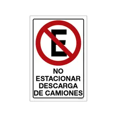 MAU PRINT - No Estacionar Solo Carga y Descarga 20x30