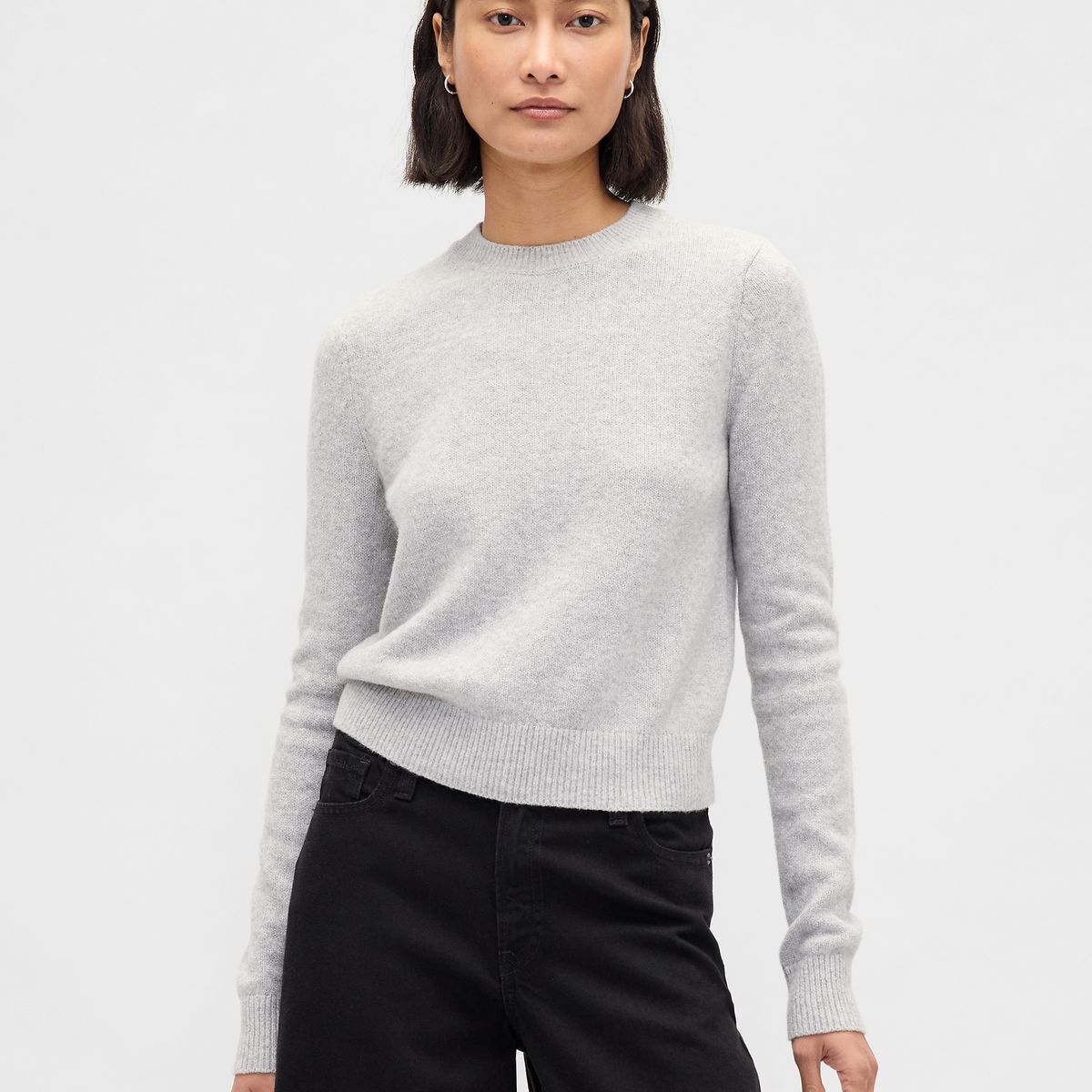 GAP - Sweater Mujer Cashsoft Gris Gap