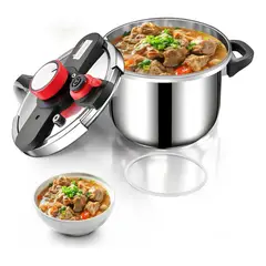 EVERSO - Olla Acero Inoxidable 6 Litros Cocción Rápida