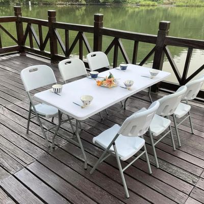 Imagen 2 del producto Mesa plegable valija 180 exterior interior blanco