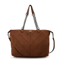 AMPHORA - Cartera tote grande onix café oscuro