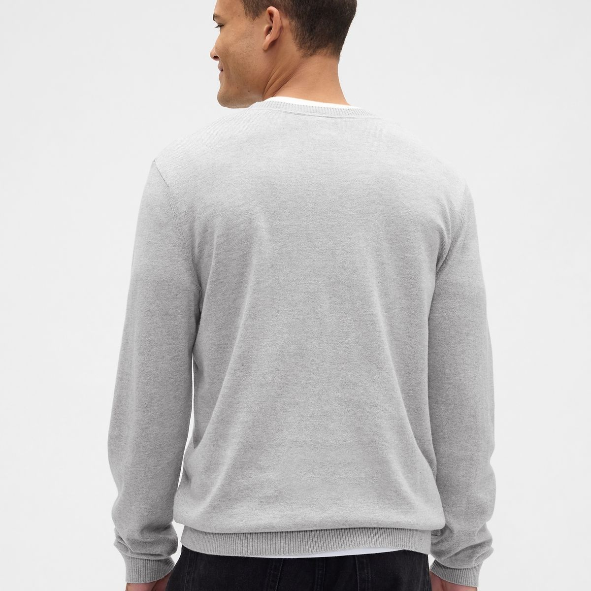 GAP - Sweater Hombre Crew Gris Gap