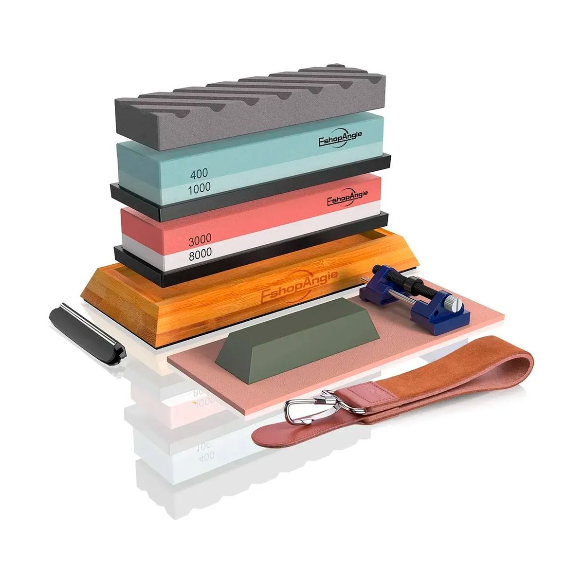 ESHOPANGIE - Juego De Piedras Afiladora 11 en 1 Cuchillos 400 1000 3000 8000