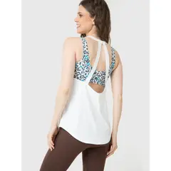 BSOUL - Polera Mujer Training Tank Aloe Blanca