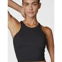 BSOUL - Peto Mujer Crop Mid Aloe Negro