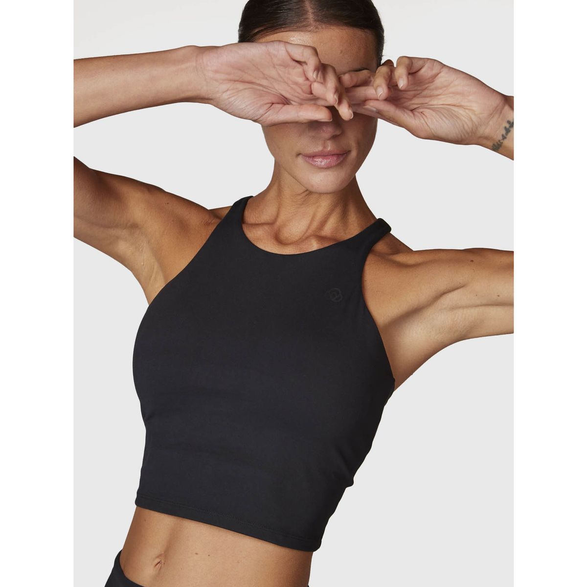 BSOUL - Peto Mujer Crop Mid Aloe Negro BSOUL