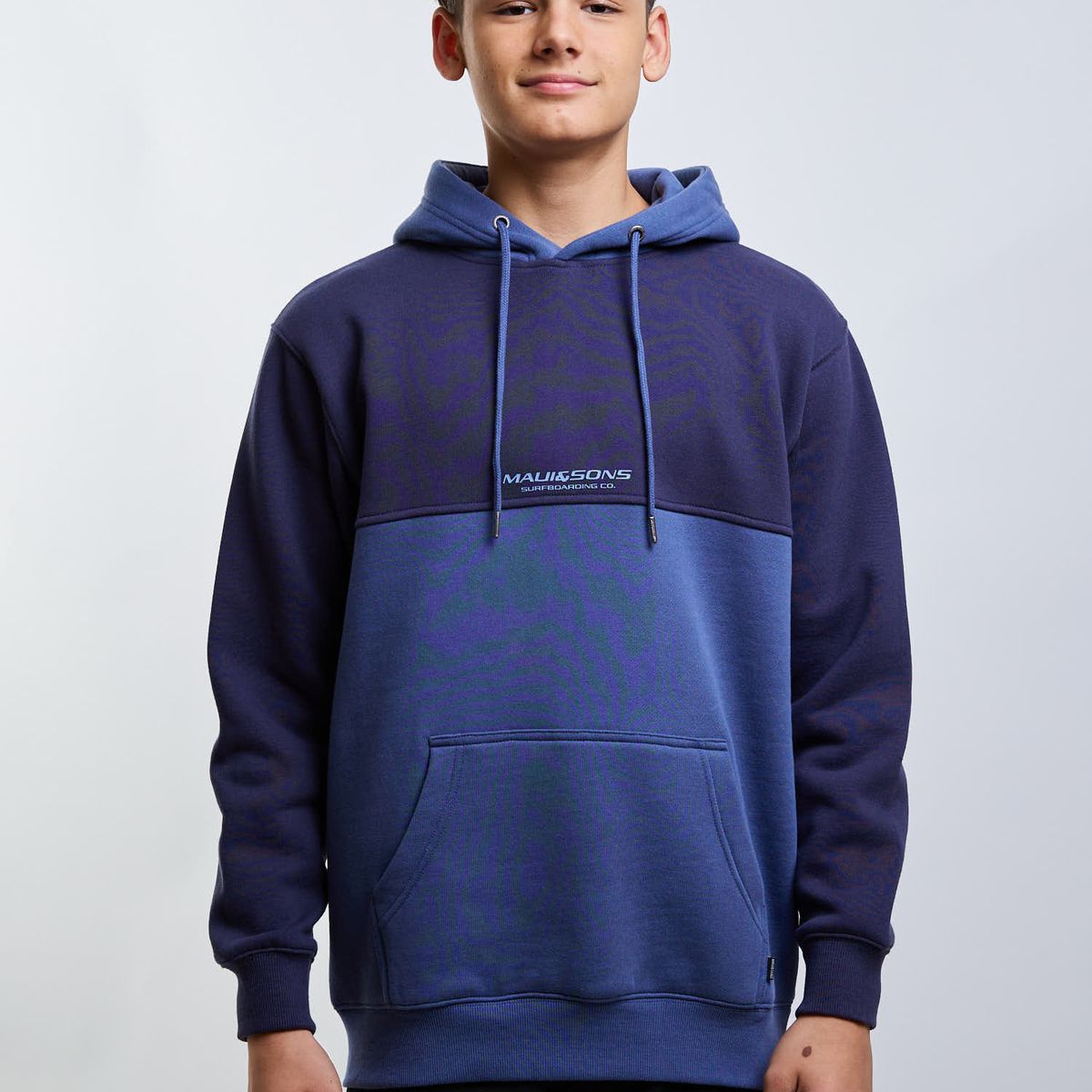 MAUI AND SONS - Poleron Canguro Stride Azul Infantil Maui And Sons