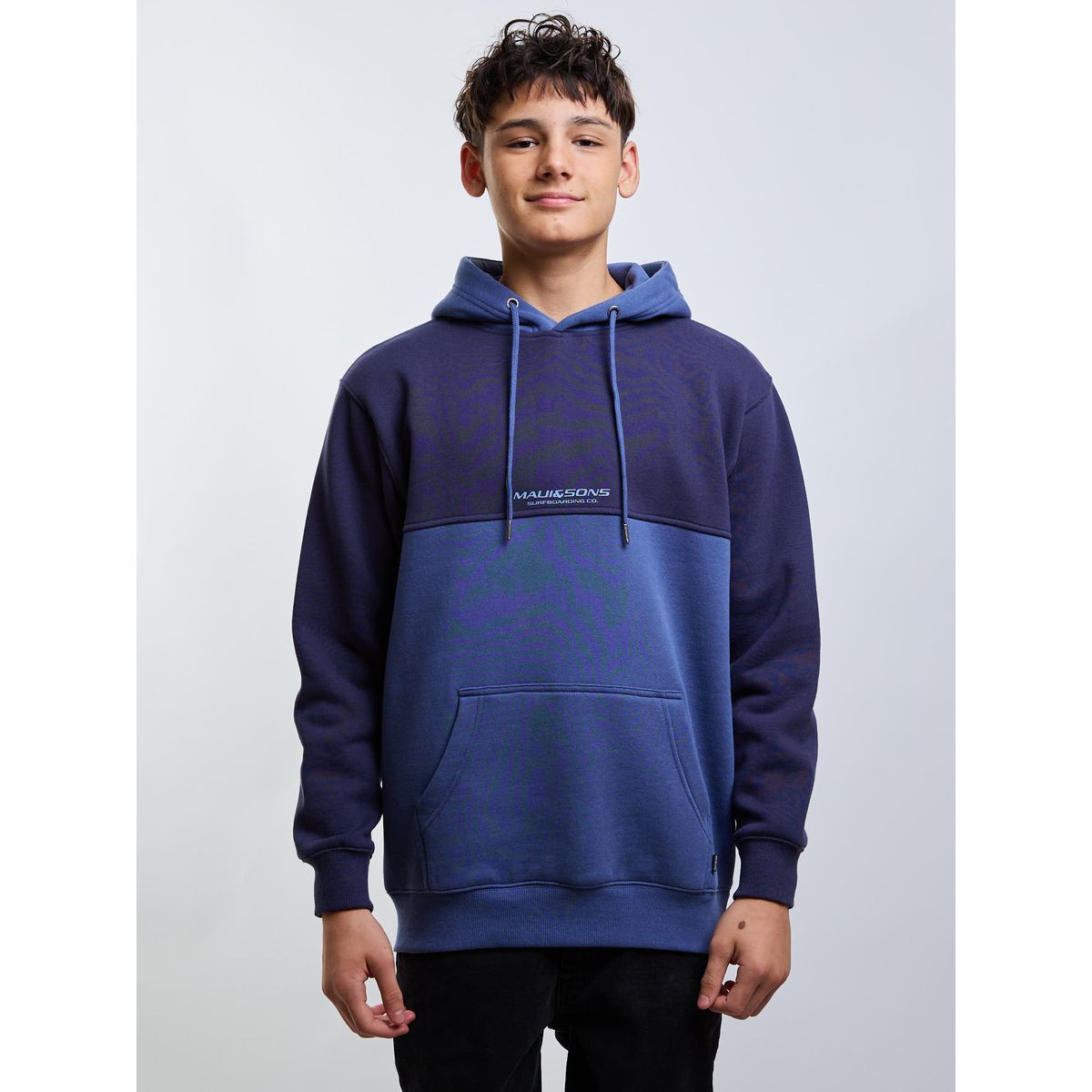 MAUI AND SONS - Poleron Canguro Stride Azul Infantil Maui And Sons