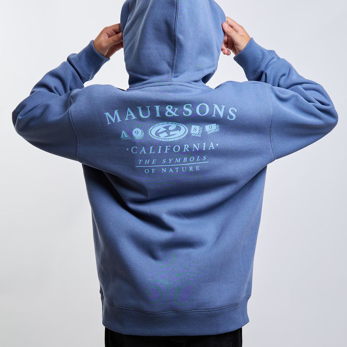 MAUI AND SONS - Poleron Canguro Nature Celeste Infantil Maui And Sons