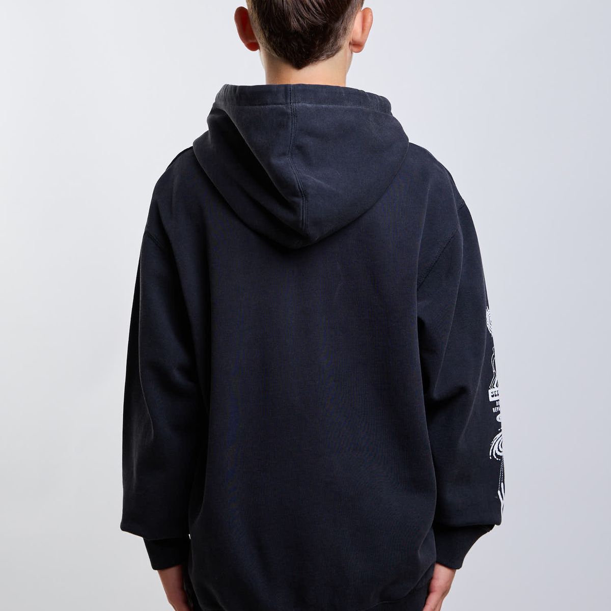 MAUI AND SONS - Poleron Canguro Dune Negro Infantil Maui And Sons