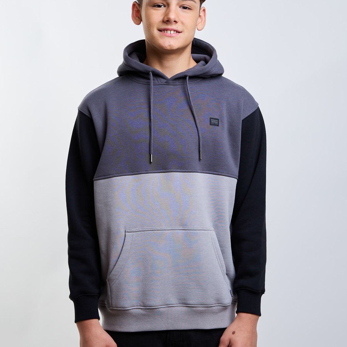 MAUI AND SONS - Poleron Canguro Sailor Gris Infantil Maui And Sons
