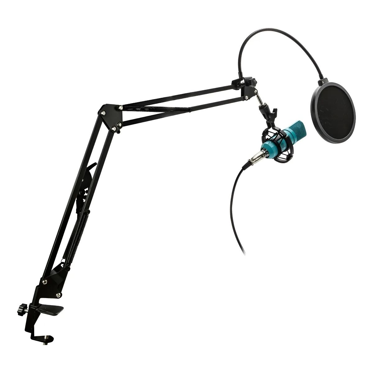 PHILCO - Micrófono de Estudio USB Philco  Condensador Azul para Streaming Grabación y Gamer