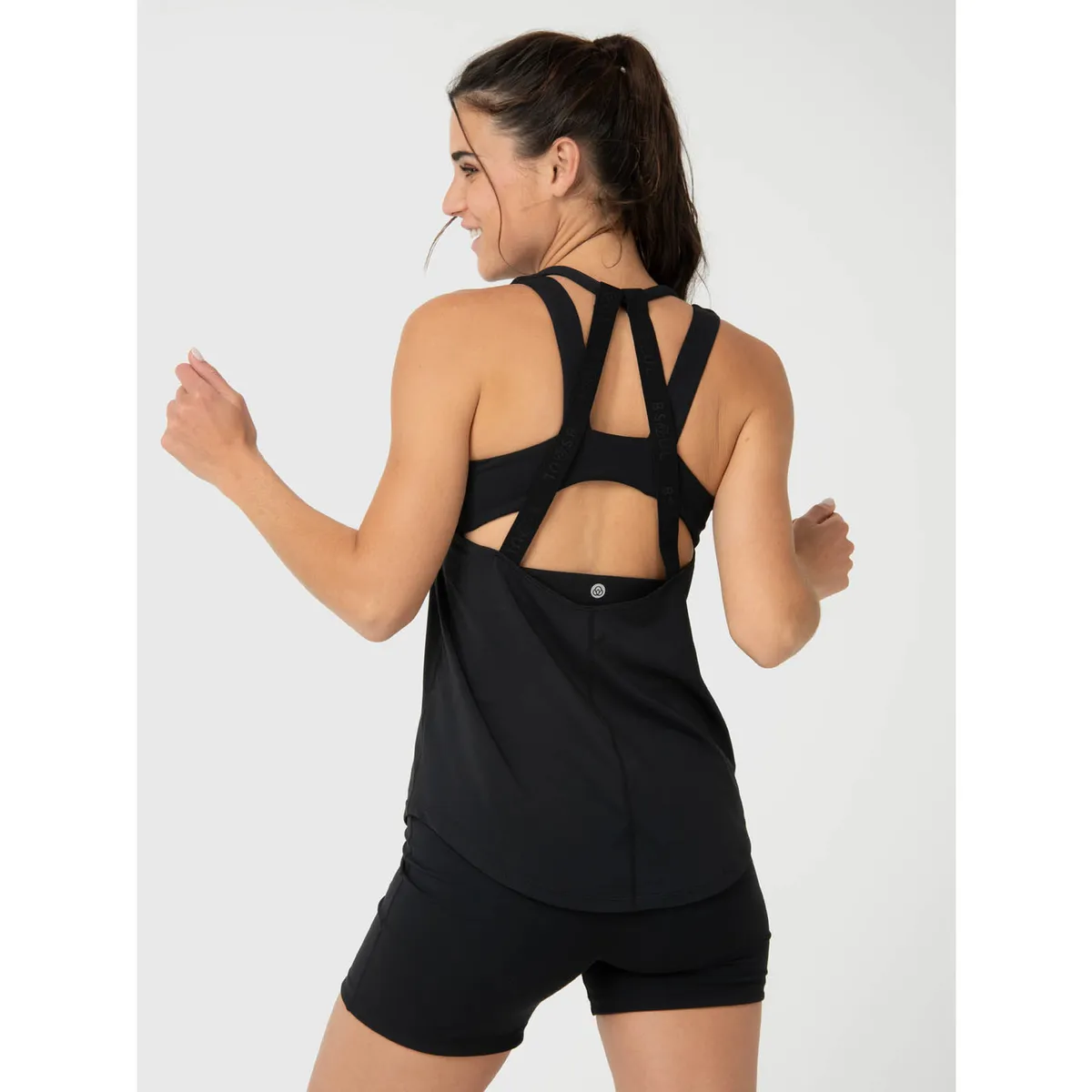 BSOUL - Polera Mujer Training Tank Aloe Negra BSOUL