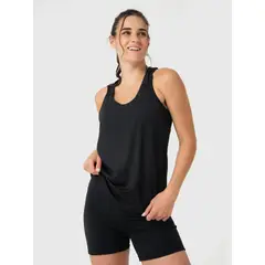 BSOUL - Polera Mujer Training Tank Aloe Negra