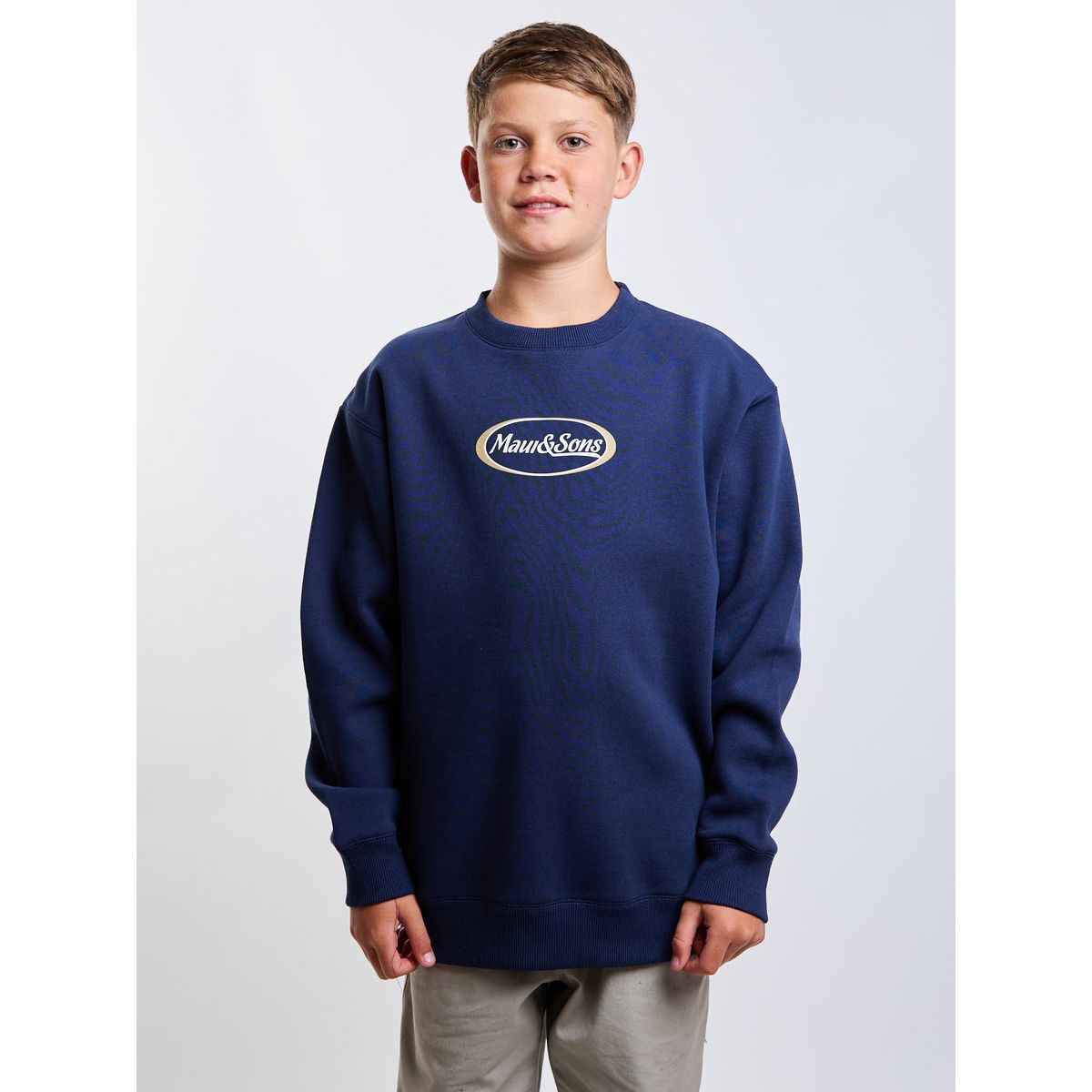 MAUI AND SONS - Poleron CR Shore Azul Infantil Maui And Sons