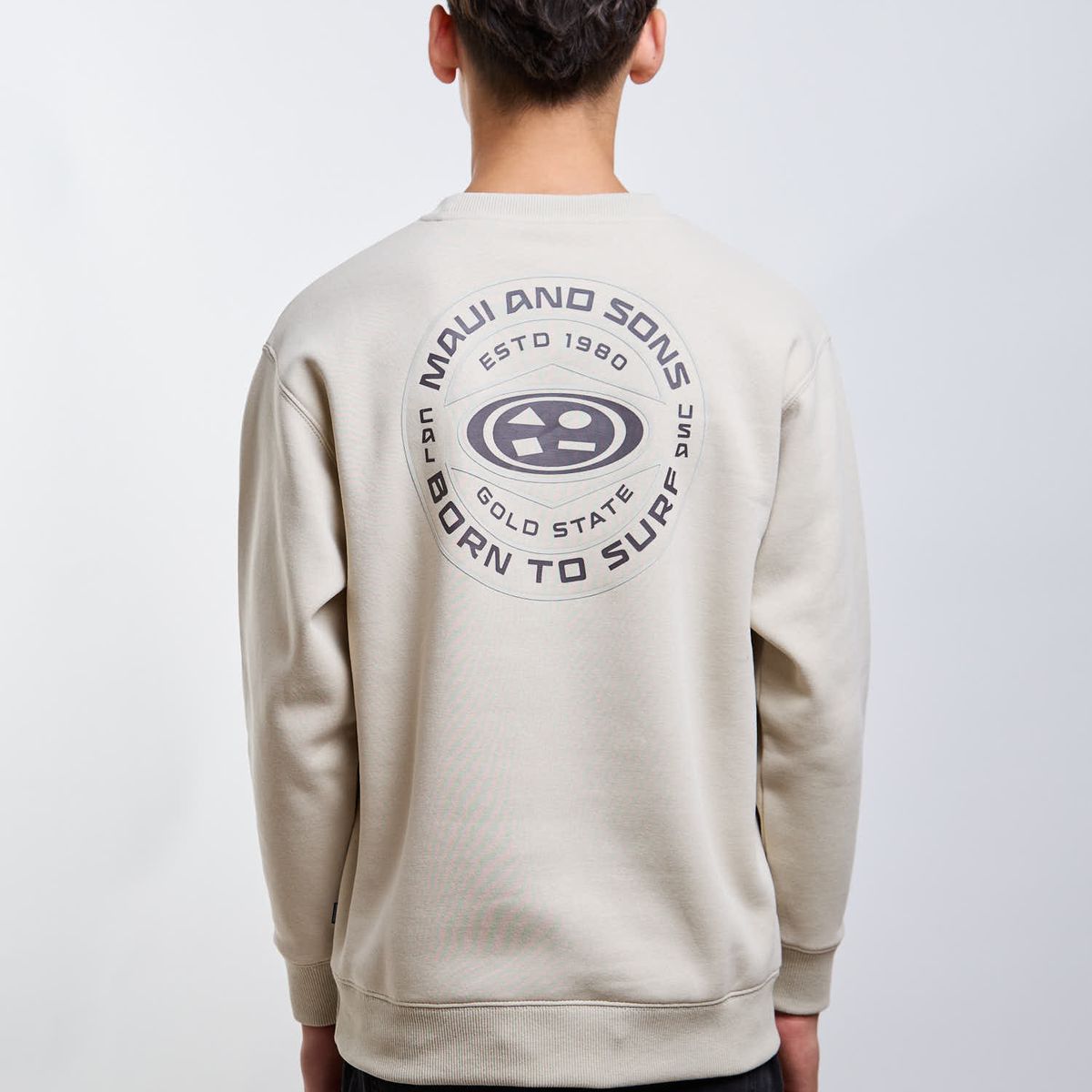 MAUI AND SONS - Poleron CR Crew Born Beige Infantil Maui And Sons