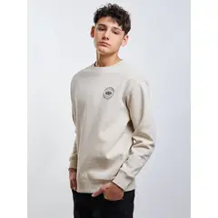 MAUI AND SONS - Poleron CR Crew Born Beige Infantil