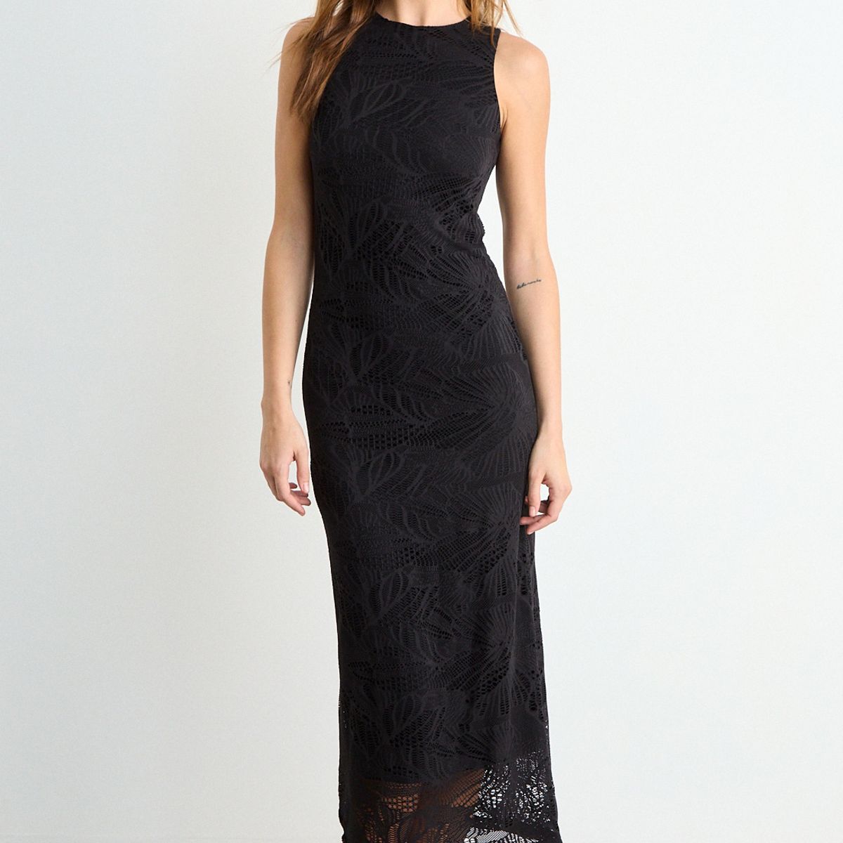 IO - Vestido Liso Largo Mujer Negro Io