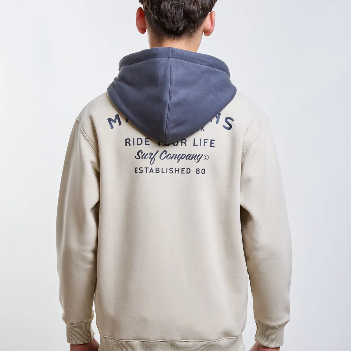 MAUI AND SONS - Poleron FZ Flux Beige Infantil Maui And Sons