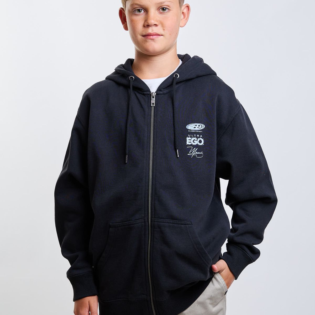 MAUI AND SONS - Poleron FZ Freeway Negro Infantil Maui And Sons