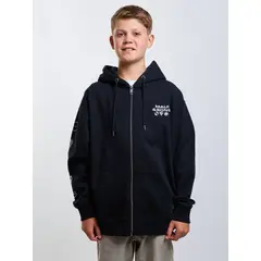 MAUI AND SONS - Poleron FZ Oasis Negro Infantil