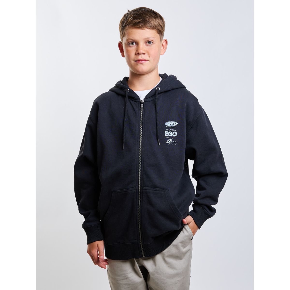 MAUI AND SONS - Poleron FZ Freeway Negro Infantil Maui And Sons