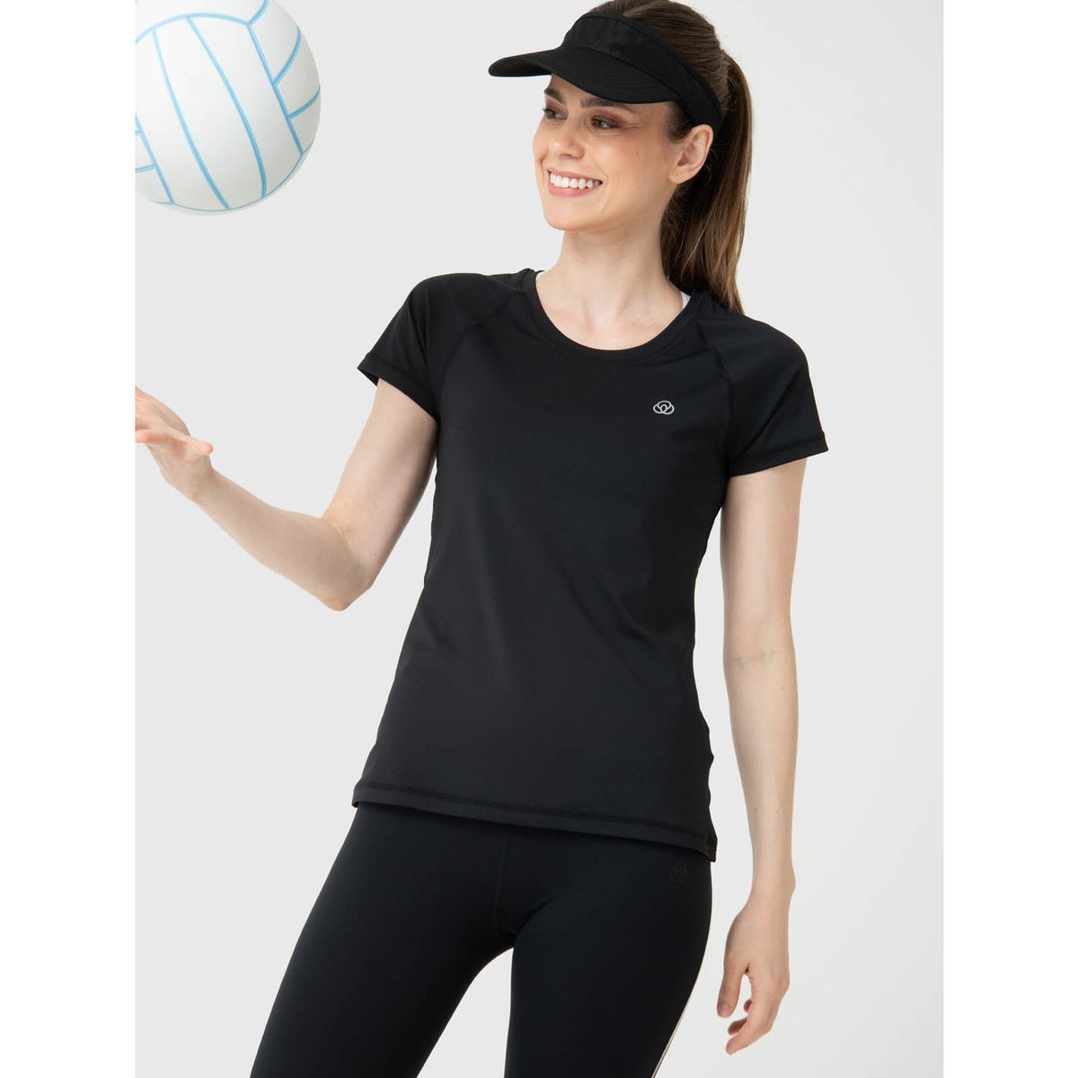 BSOUL - Polera Mujer Round Neck Aloe Negra BSOUL