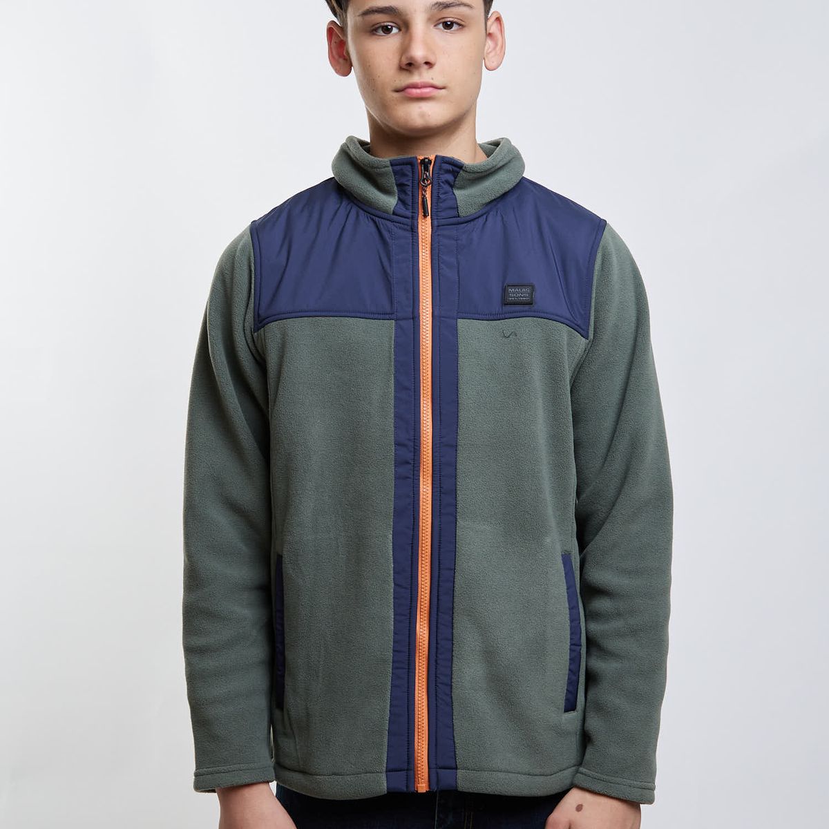 MAUI AND SONS - Poleron Micropolar Highforest Verde Infantil Maui And Sons