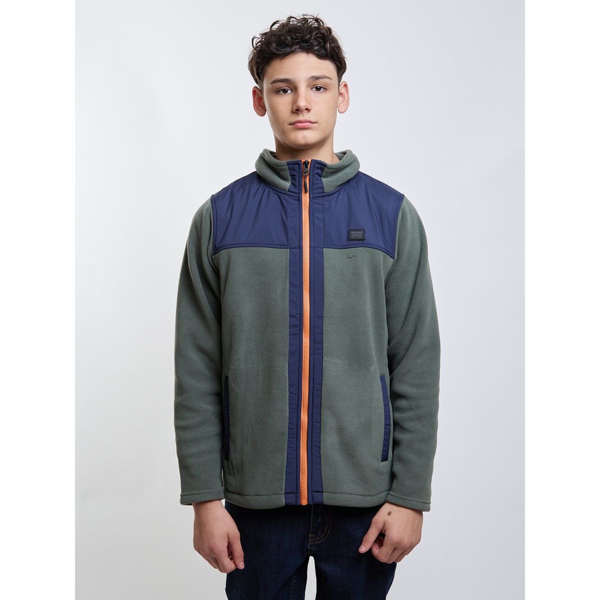 MAUI AND SONS - Poleron Micropolar Highforest Verde Infantil Maui And Sons