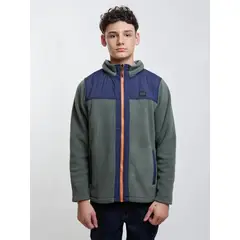 MAUI AND SONS - Poleron Micropolar Highforest Verde Infantil