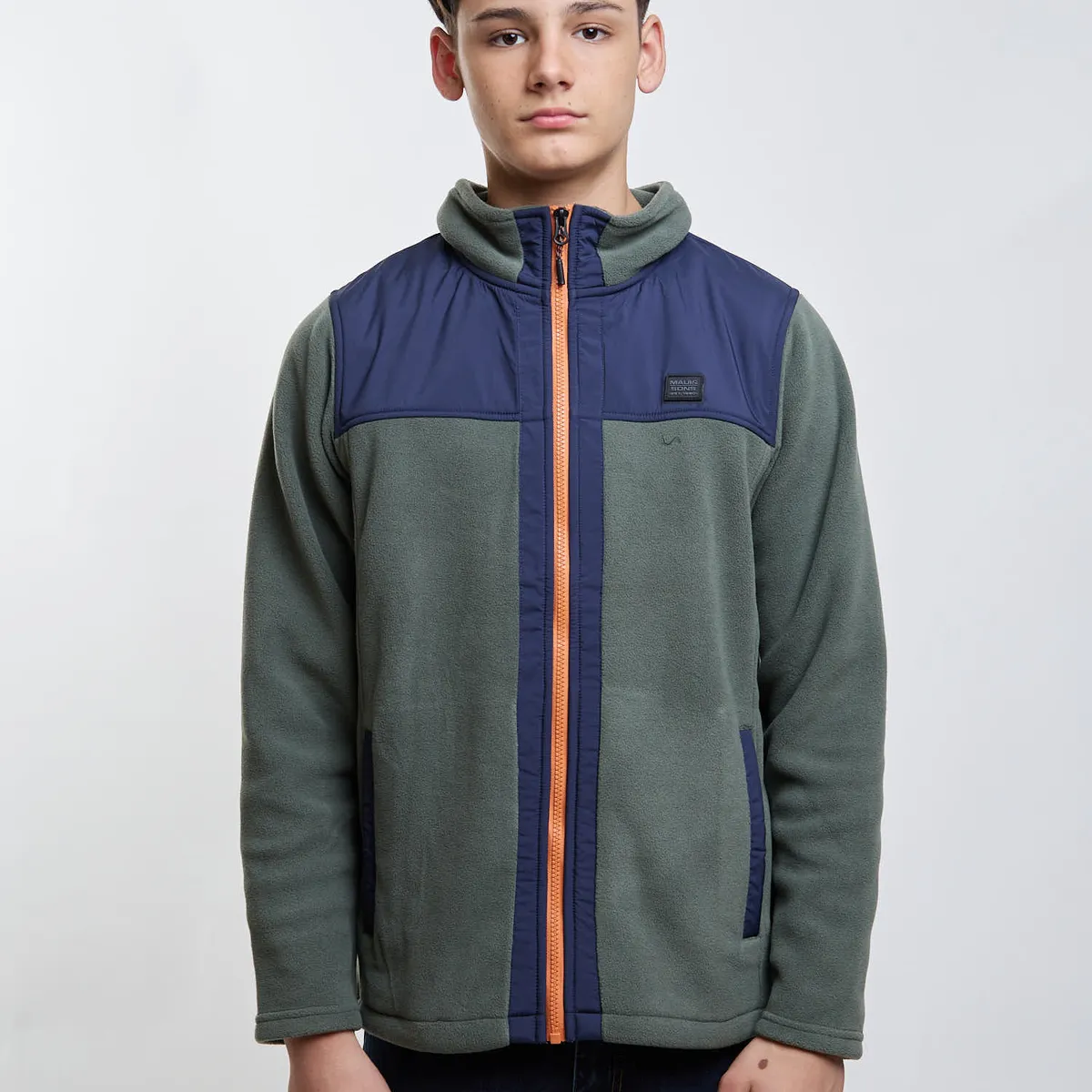 MAUI AND SONS - Poleron Micropolar Highforest Verde Infantil Maui And Sons