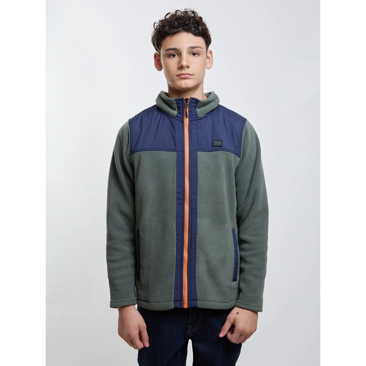MAUI AND SONS - Poleron Micropolar Highforest Verde Infantil Maui And Sons