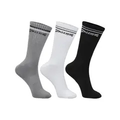 SPALDING - CALCETINES TRIPACK MEDIOS LINEAS 35-40 BNG