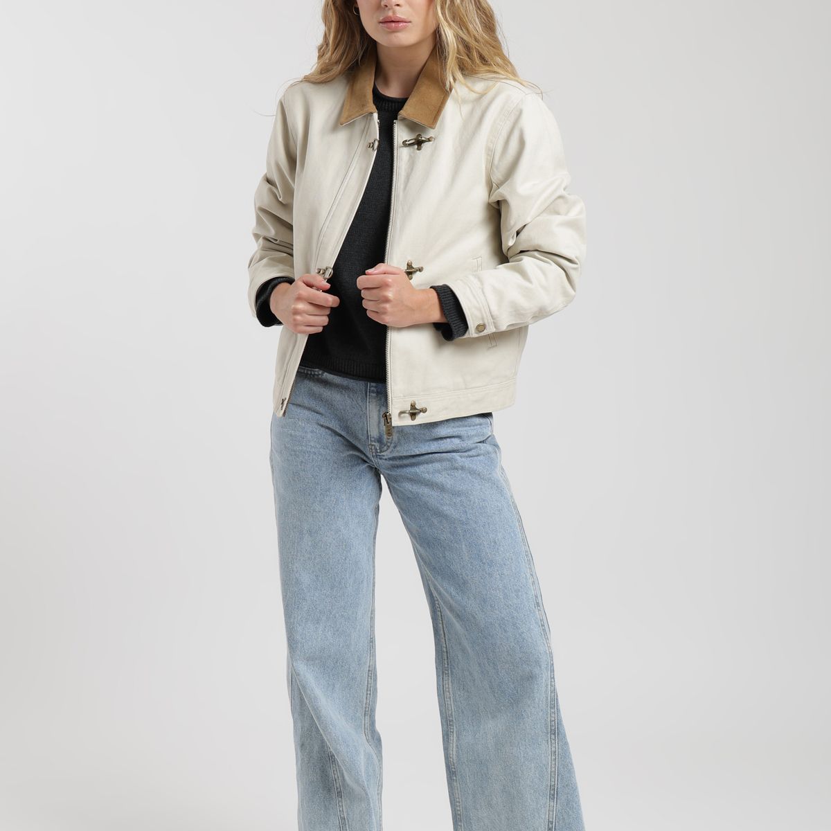 FROENS - Chaqueta mujer Barn crudo canvas Froens