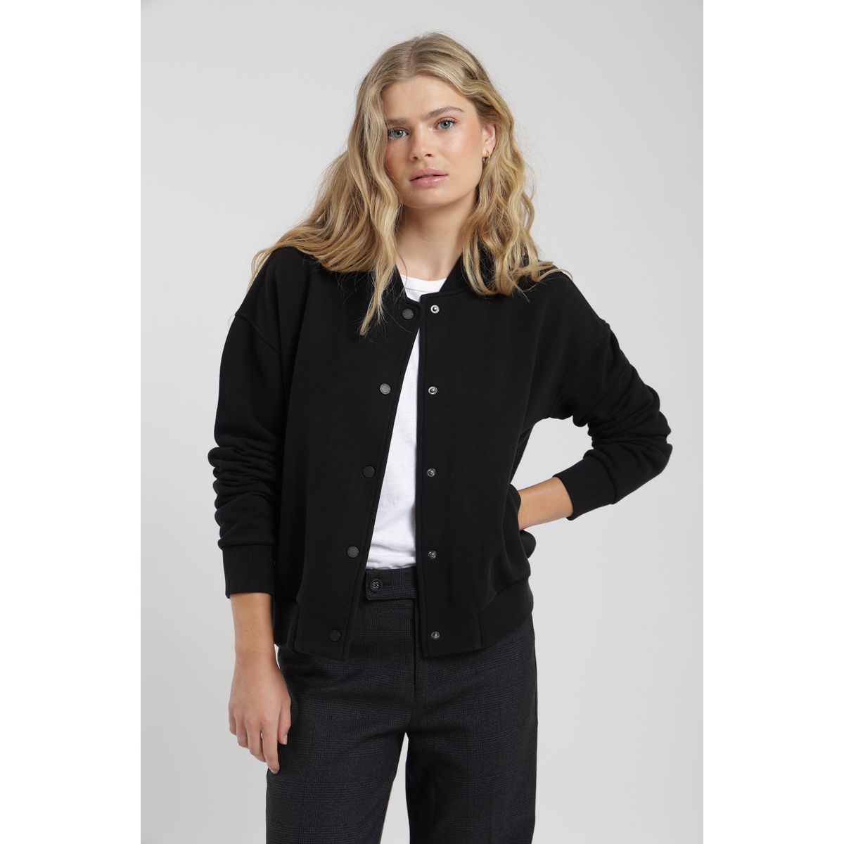FROENS - Polerón mujer Bomber negro Froens