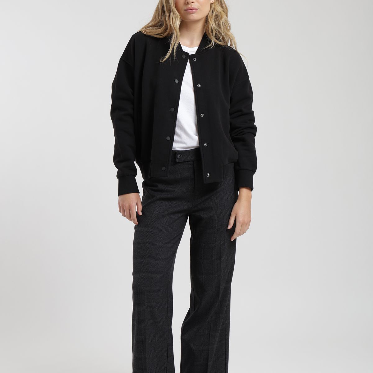 FROENS - Polerón mujer Bomber negro Froens