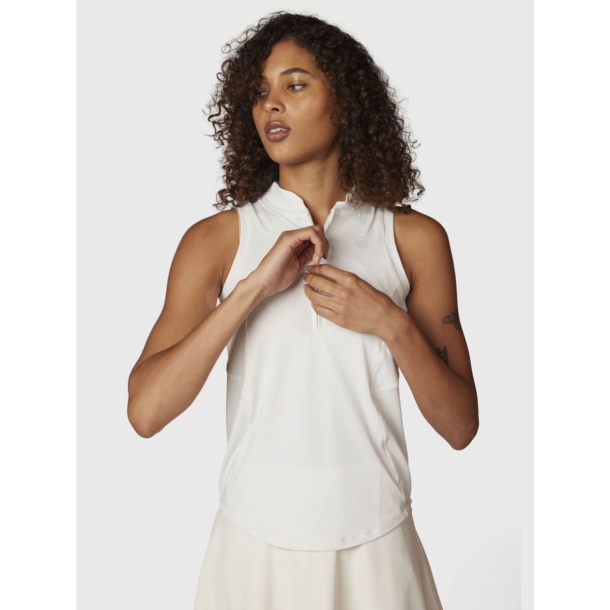 BSOUL - Polera Mujer Tank Half Zipper Crudo BSOUL