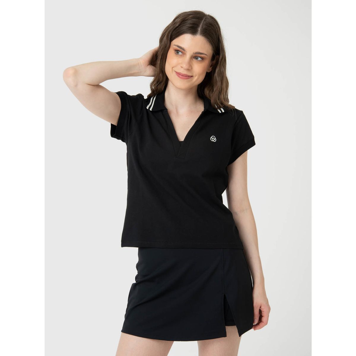 BSOUL - Polera Mujer Heritage Polo Aloe Negro BSOUL