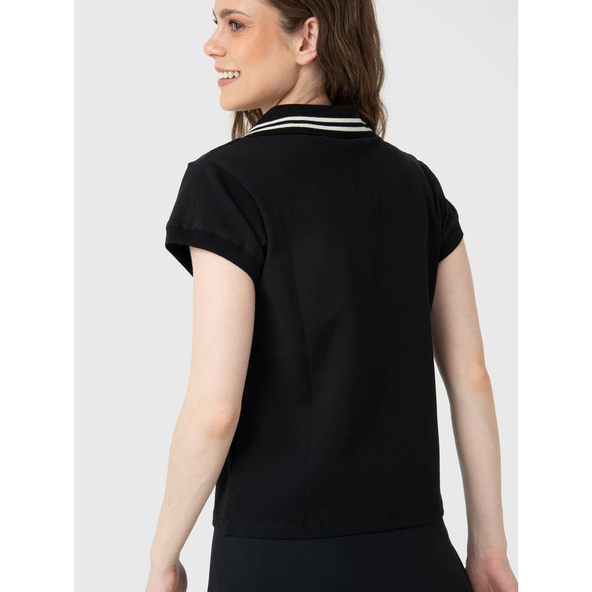 BSOUL - Polera Mujer Heritage Polo Aloe Negro BSOUL