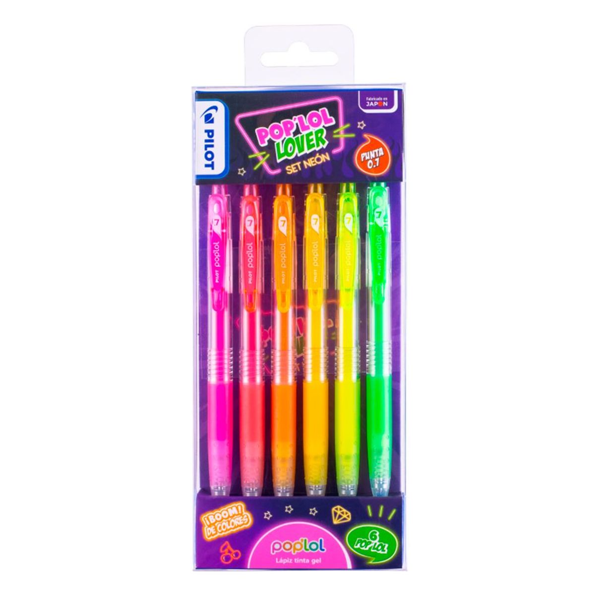 PILOT - Pop'lol Gel 6 Colores Neón