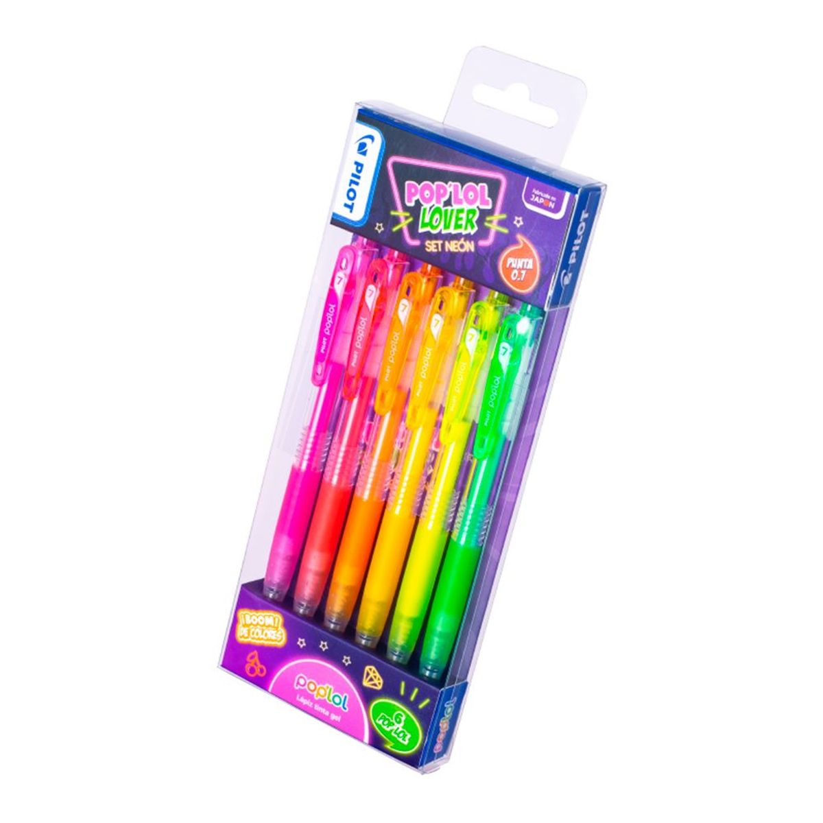 PILOT - Pop'lol Gel 6 Colores Neón
