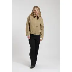 FROENS - Chaqueta mujer Barn beige canvas