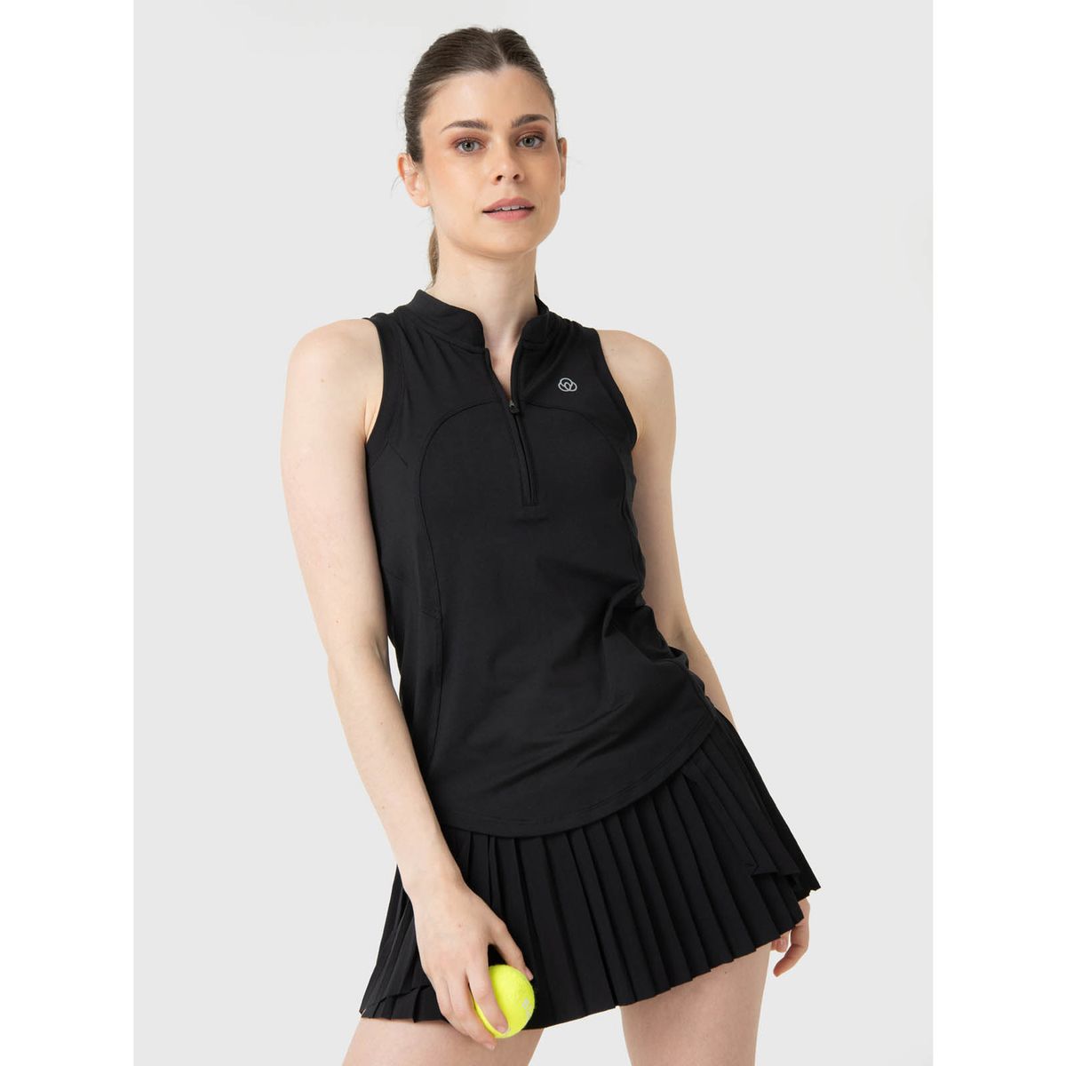 BSOUL - Polera Mujer Tank Half Zipper Negro BSOUL
