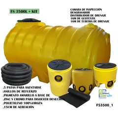 GENERICO - Fosa septica 3500L + Kit disolvente de desechos