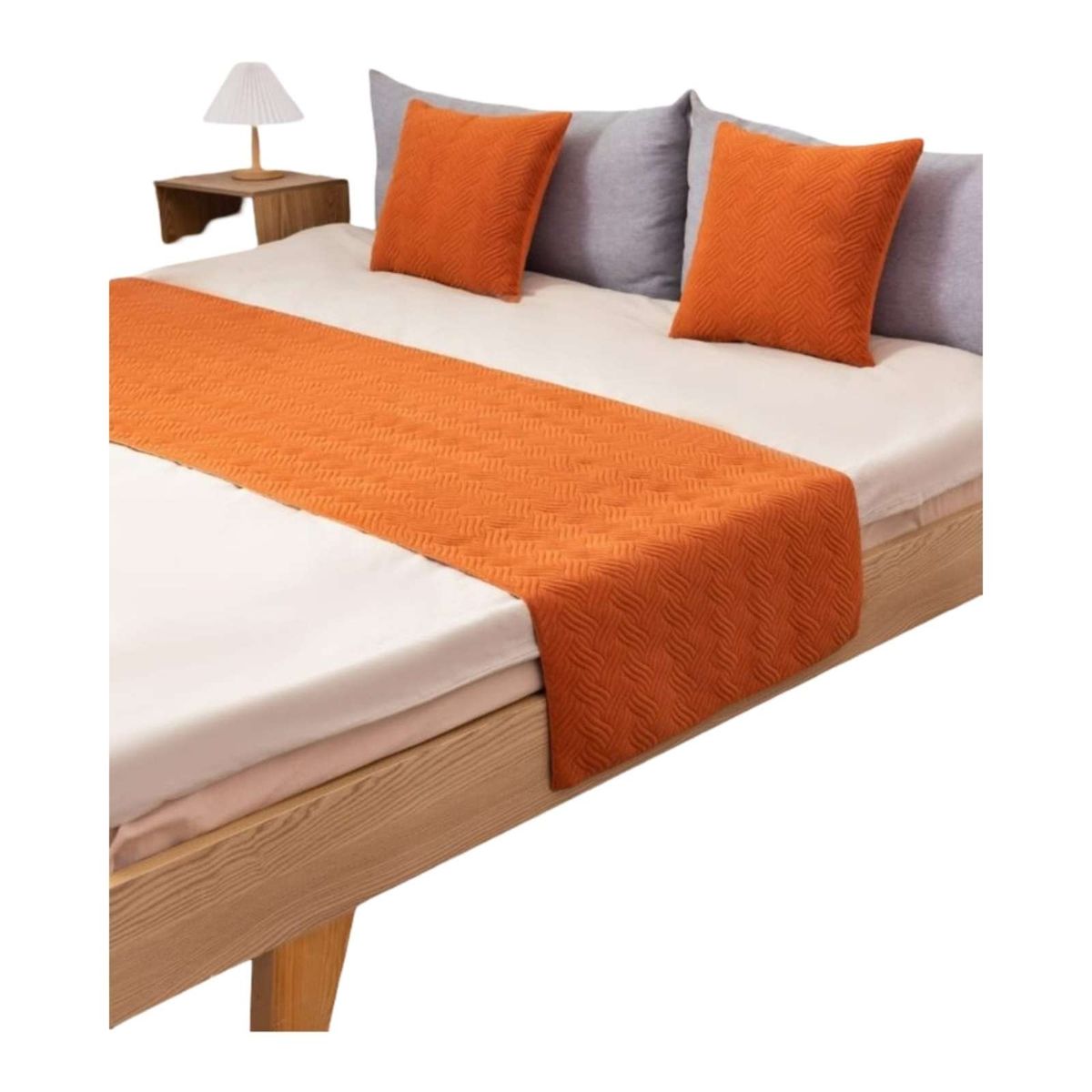 GENERICO - Set de Pieceras Plush + Fundas de Cojin 45×45